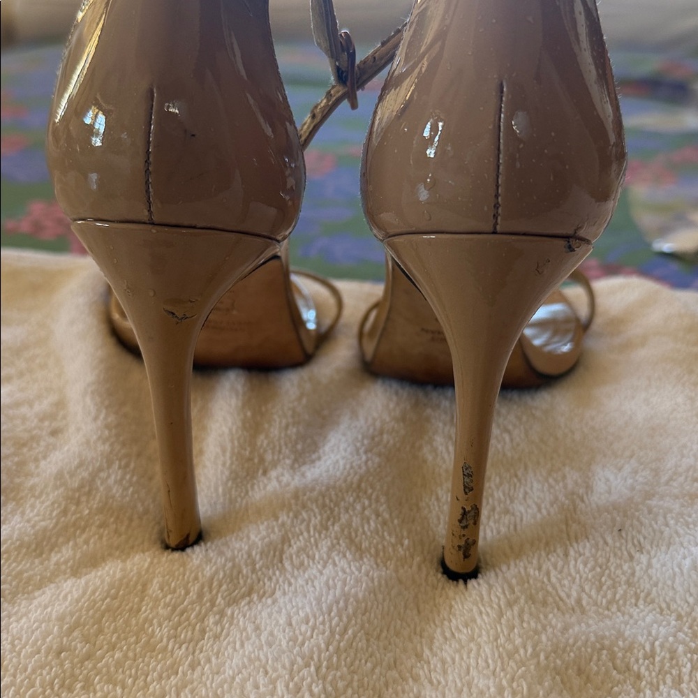 Stuart Weitzman Tan Ankle Strap Heels - Picture 9 of 10